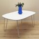 Table blanche, design italien, années 1990, production : Italie