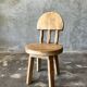 Small child's chair in natural blond teak back with three bars