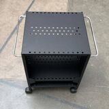 Postmodern perforated metal service trolley, 1980s