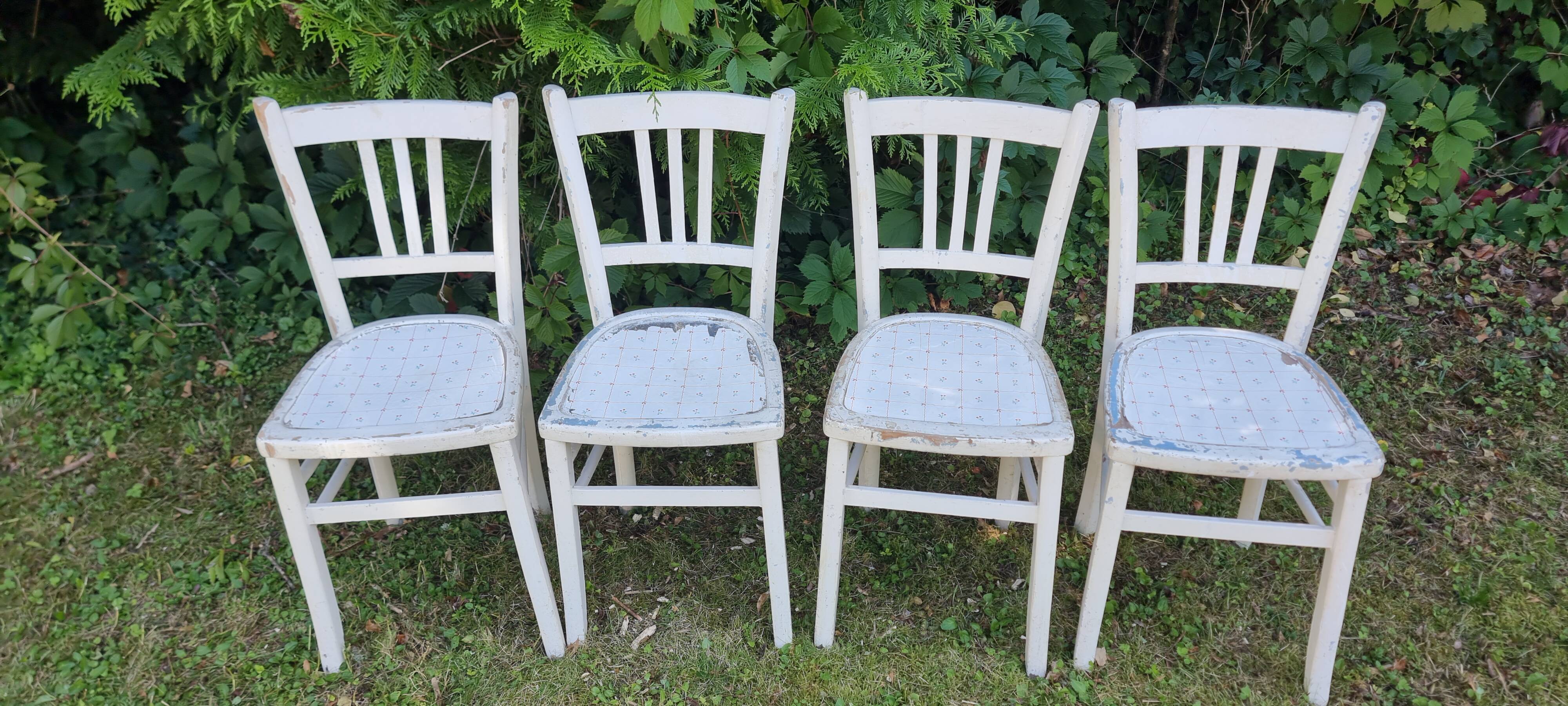 4 Brasserie bistro chairs bentwood bistro chair shabby chic baumann wood