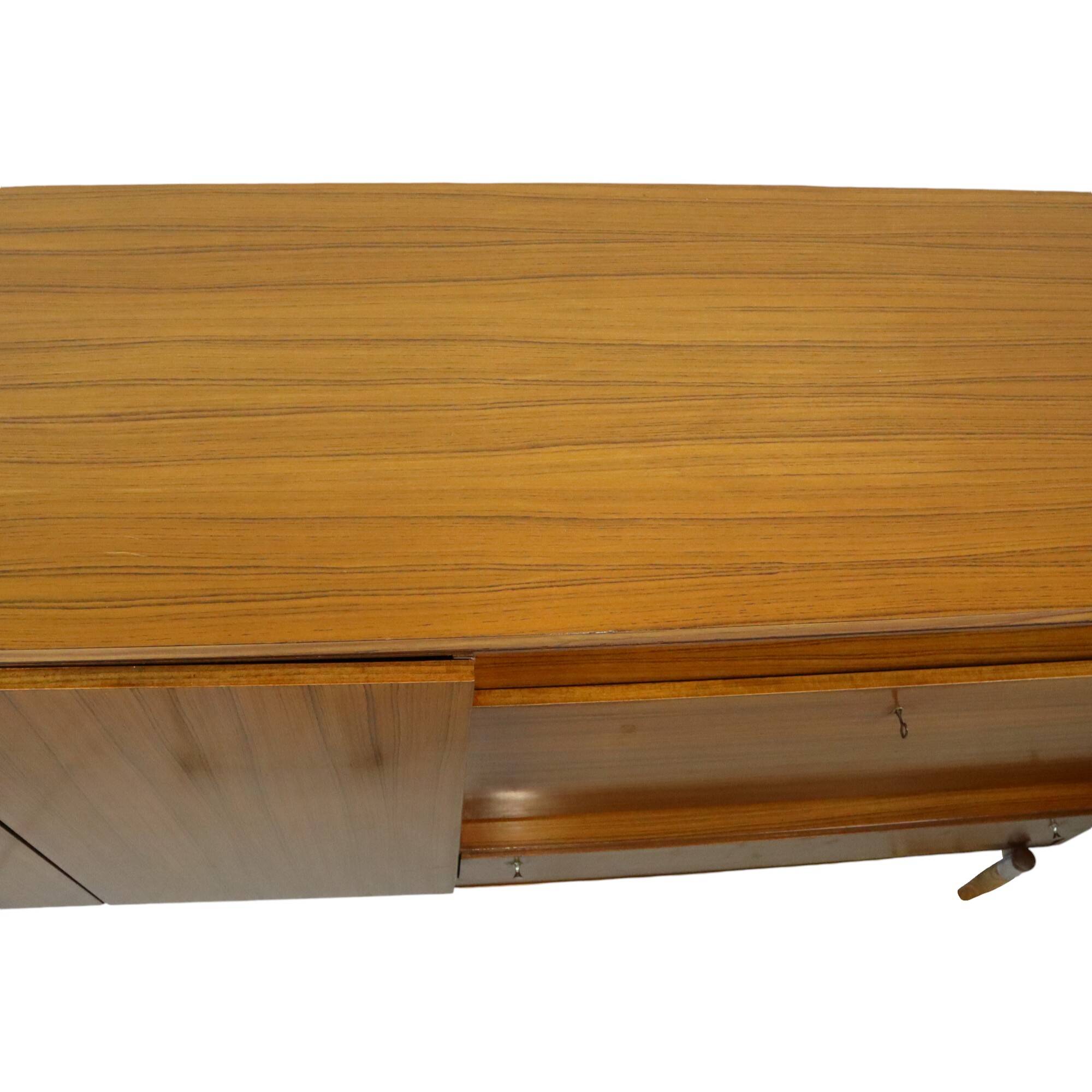Vintage Mid Century Highboard Cabinet Drawer and Doors Teak Veneer 200cm