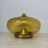 Mid-century Dijkstra  glass ceiling lamp space age, 1970’s