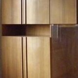 Dressing en bois, bibliothèque scandinave vintage en bois