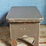 Mini-bench stool in old patinated solid wood