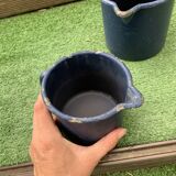 Pair of blue enamelled broc
