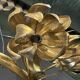 Table lamp with flowers in brass, Hollywood Jansen style.