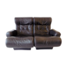 Otto Zapf sofalette leather lounge chair set 2 seater