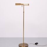 Herda Brass halogen swing arm Floor lamp 1980s