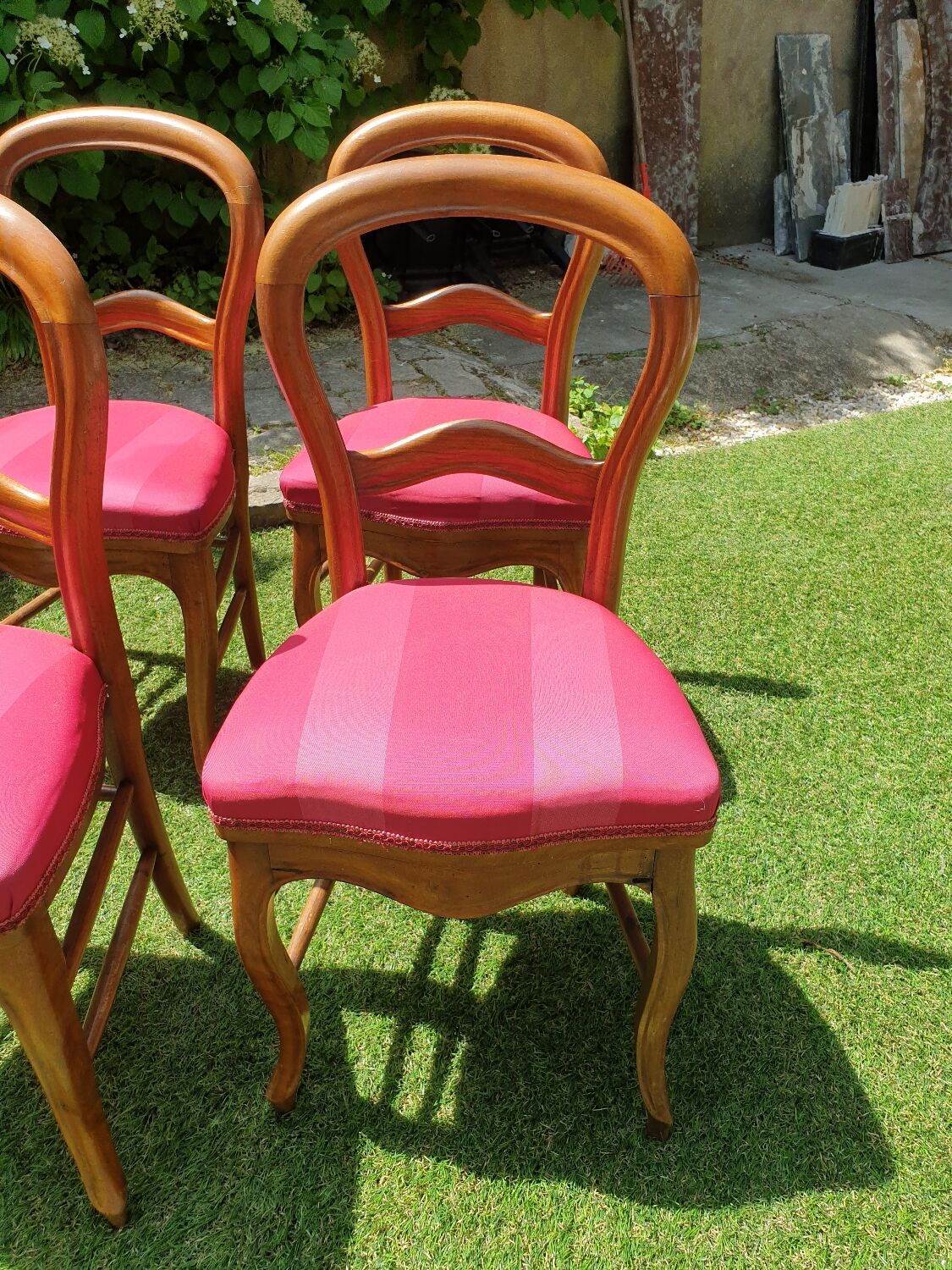 4 Louis Philippe upholstered chairs