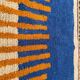 Handwoven natural wool rug, size 1.5/2.5 m.