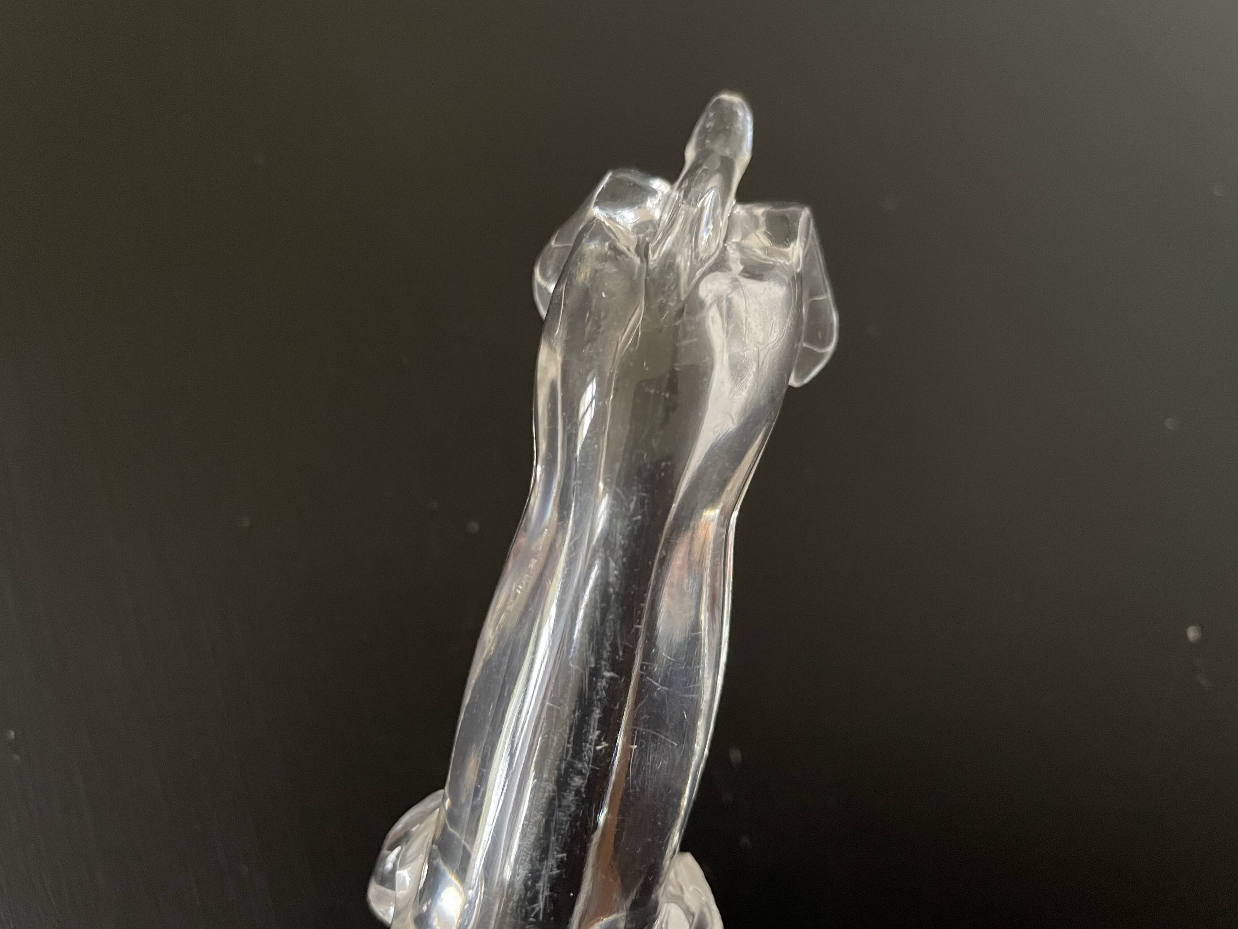 Transparent dachshund knife holder