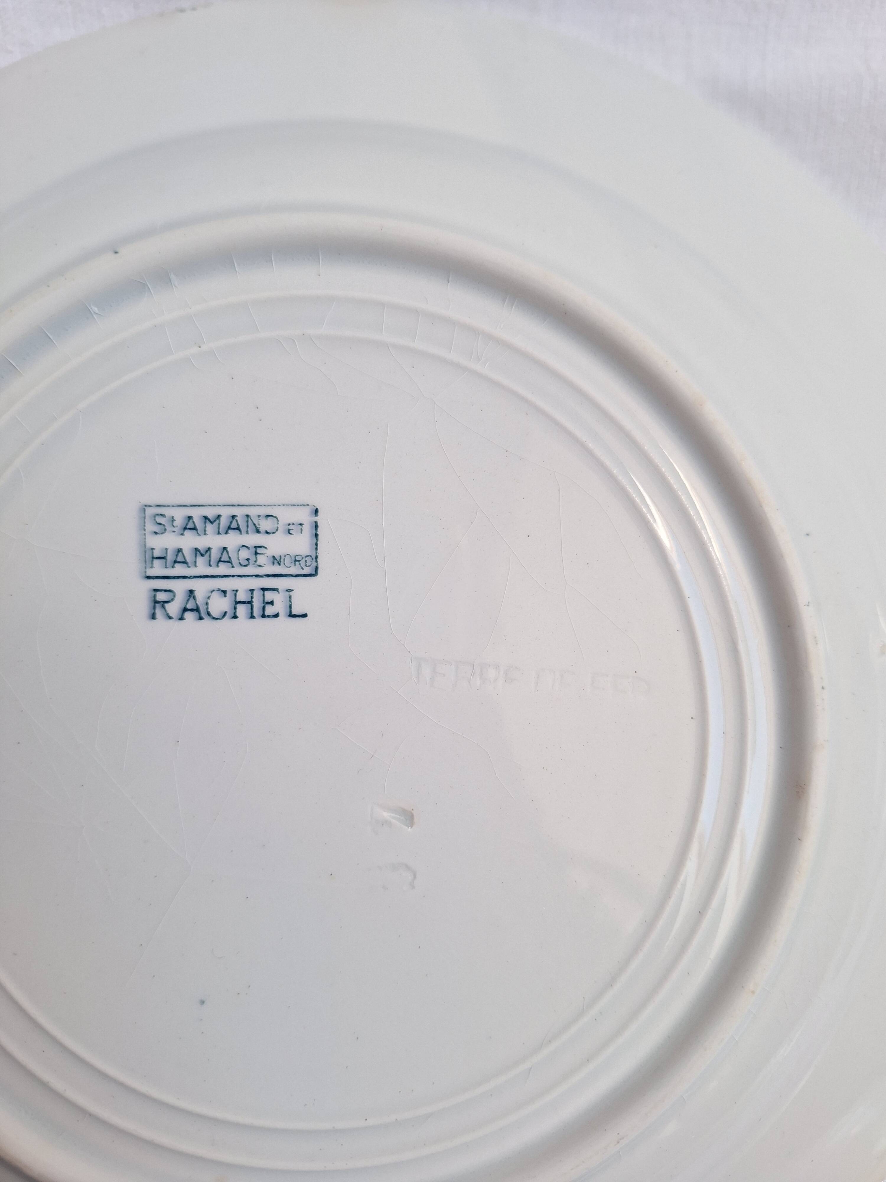 Assiettes creuses HBCM, St Amand