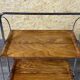 Chariot de service table d'appoint dinette space age brown design 60s 70s