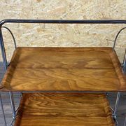 Chariot de service table d'appoint dinette space age brown design 60s 70s