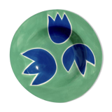 Green & Blue Tulip Plate