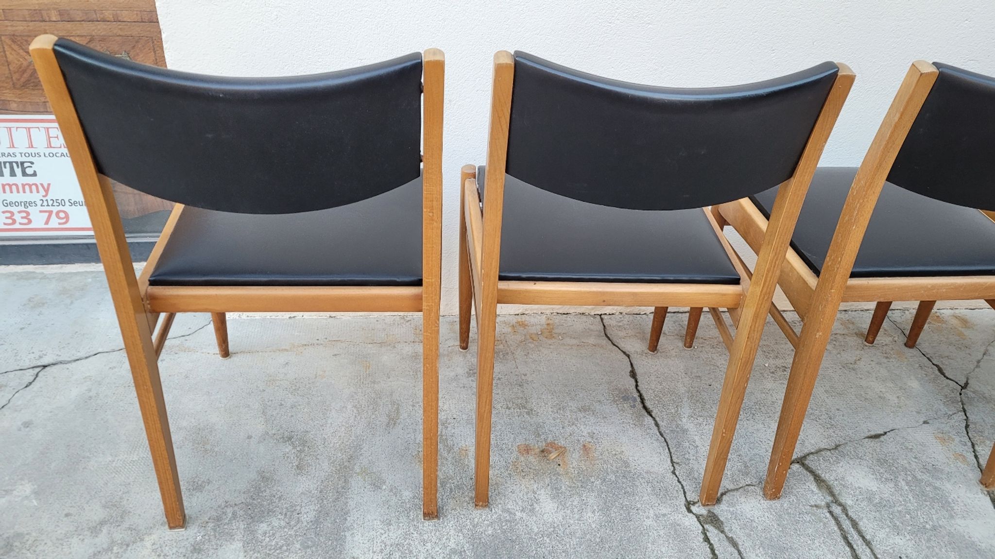 Série de 4 chaises scandinave vintage 1950