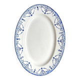 HB&Cie oval dish in blue ironstone, "Balzac" service