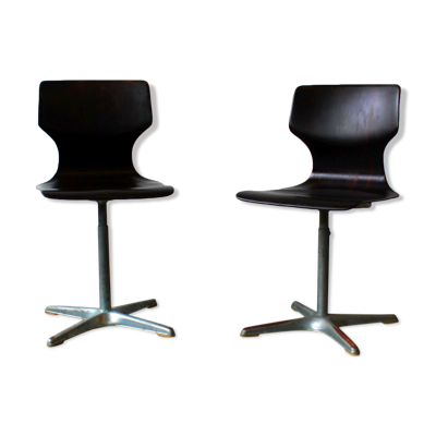 Paire de chaises évolutives pae Adam Stegner pour Flötotto Pagholz, 70