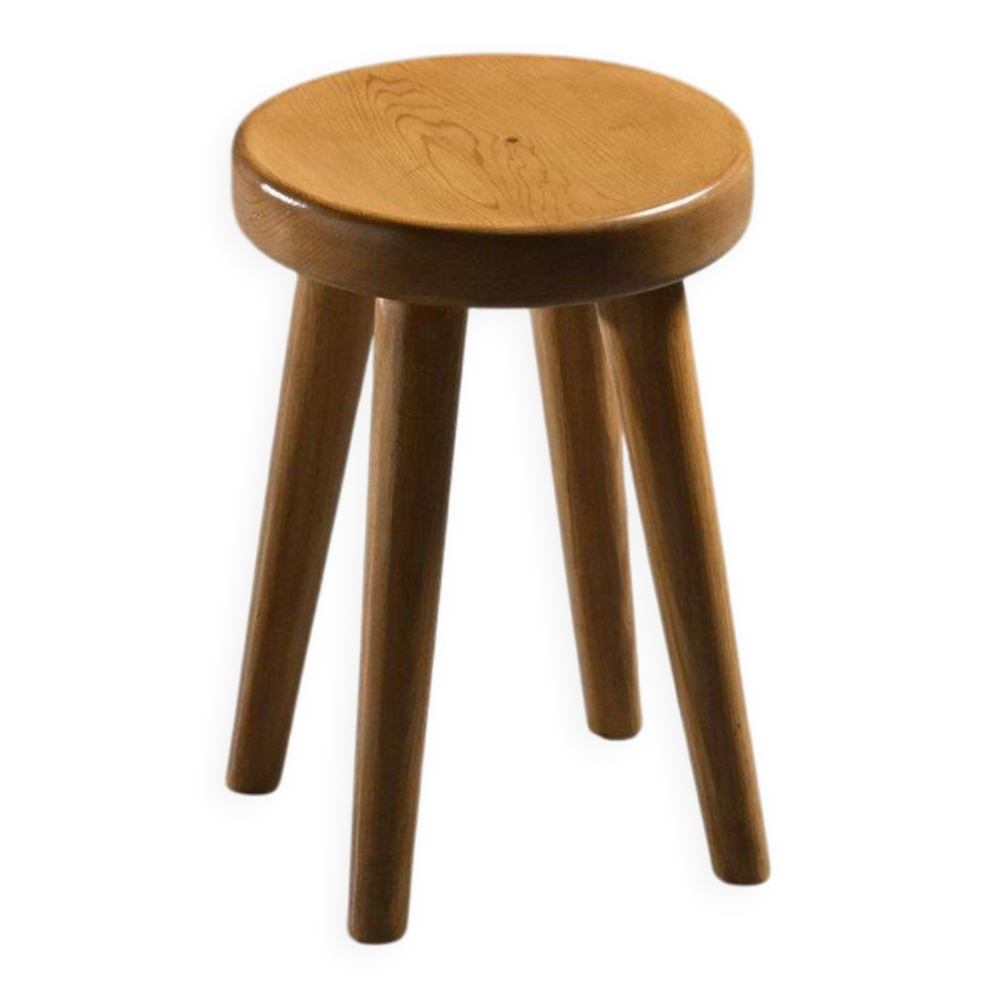 Tabouret en pin par René Martin, France, vers 1965