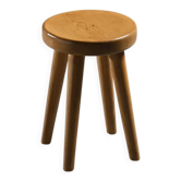 Pine stool by René Martin, France, circa 1965