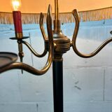 Lampadaire vintage "doré" à franges b 55 h 160