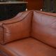 Maison Jansen leather sofa, France, 1970s