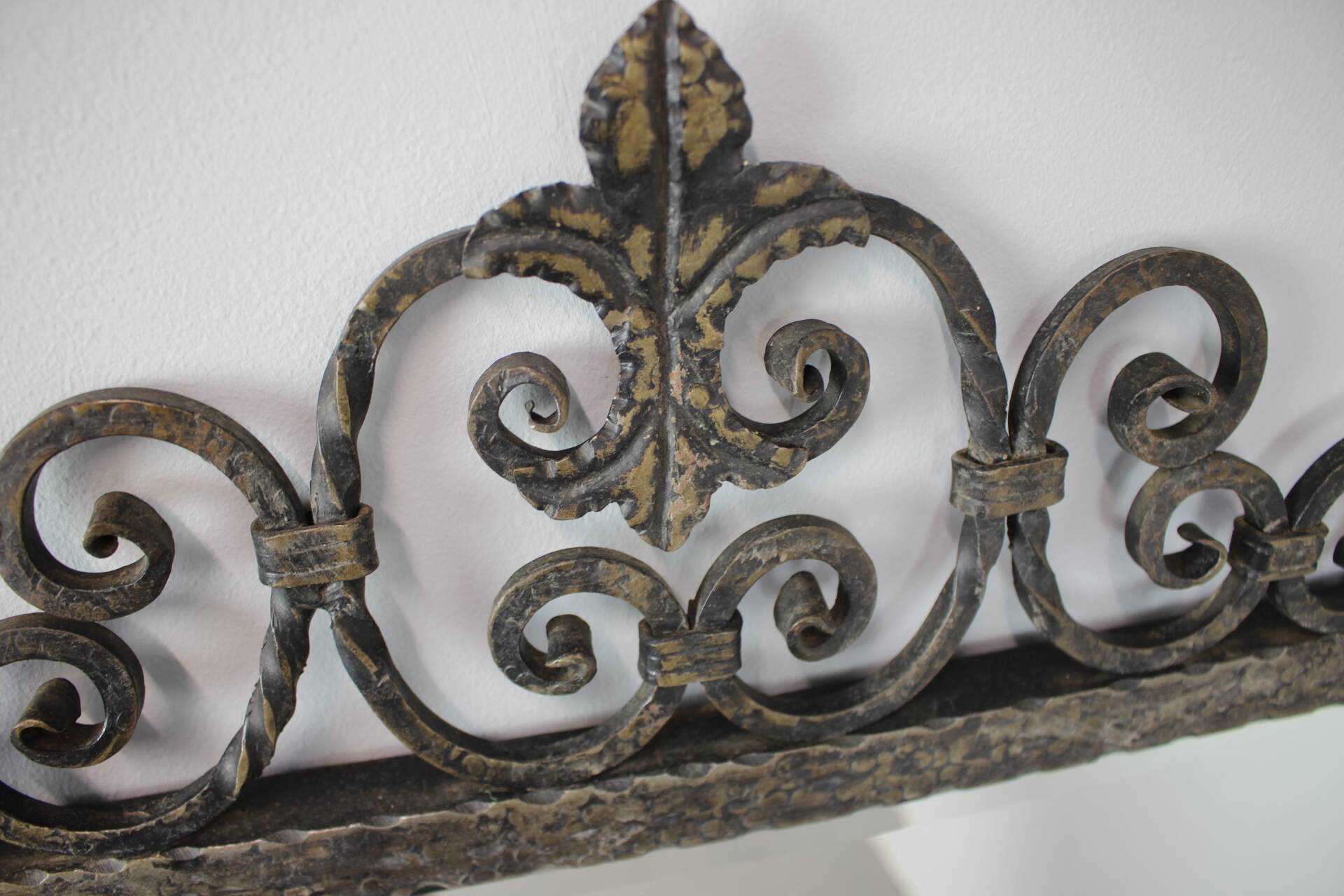 Ornamental wrought iron mirror MOKO Prague, Czechoslovakia, mid-20th century