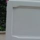 1950s wardrobe, 2 doors, one bar, 3 shelves, re-enchanted in pearl gray with waxed finish.