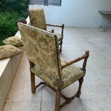 Genuine pair of Louis Viii armchairs