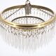 Crystal and brass tassel chandelier, 1930s