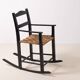Fauteuil à bascule du début du 20e siècle avec siège en gazon, Danemark