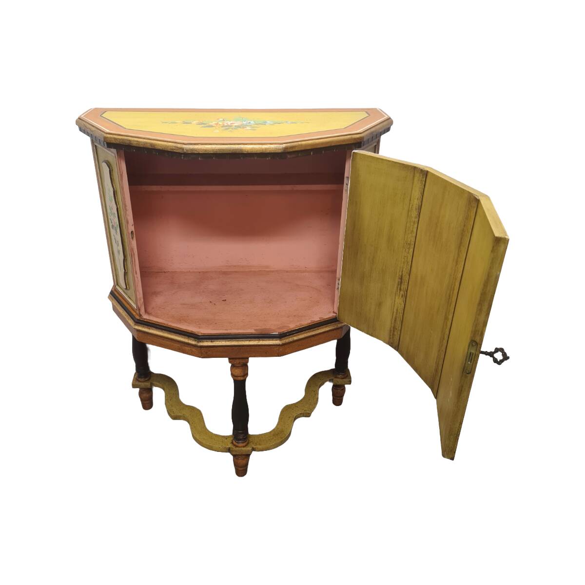 Vintage Italian Painted Cabinet, 1950s