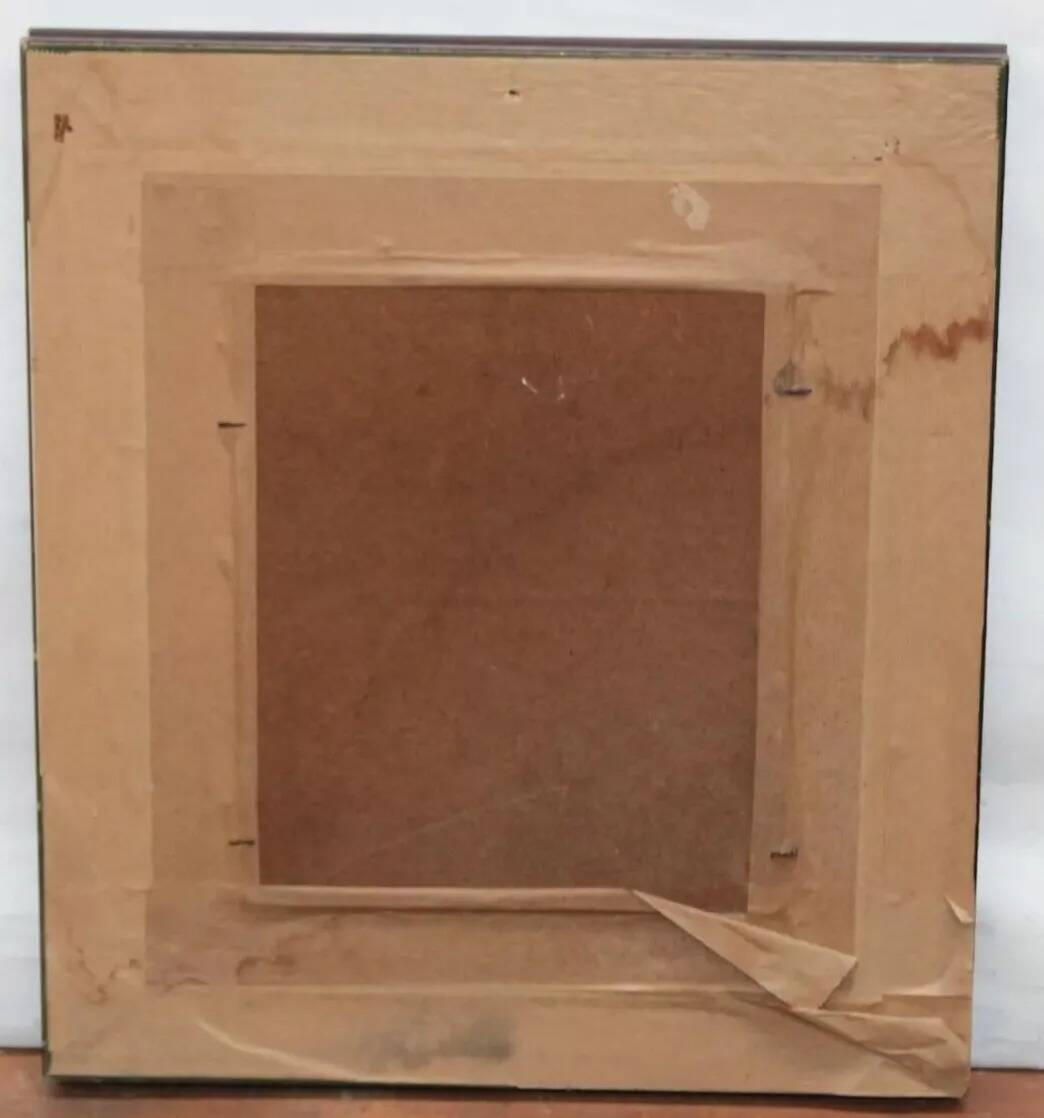 Mid 20th Century Figurative Interior Scene Oil Painting