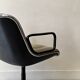 Velvet office chair with armrest by C. POLLOCK for Knoll