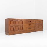 Vintage graphic teak sideboard 1960s