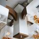 Cubic chandelier by Gaetano Sciolari for Mazzega
