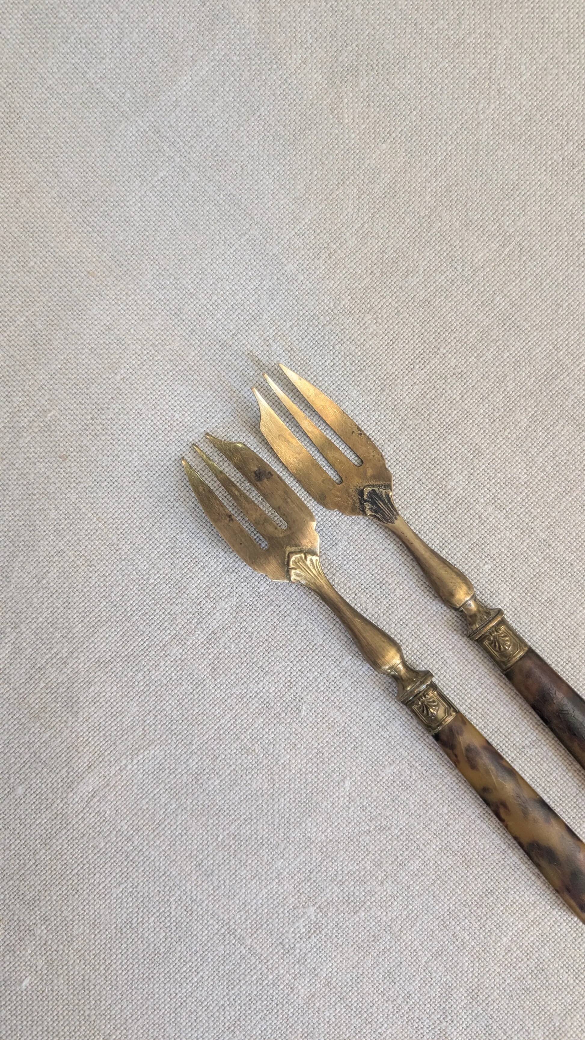 Set of 12 antique cake forks