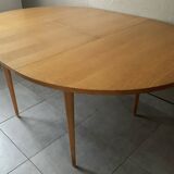 Vintage round table from the 60s with butterfly extension