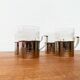 Vintage tea glasses RDA from East Germany by MUQ, Metallwarenfabrik Union Quedlinburg, set of 4.