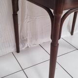 Curved wood bistro table