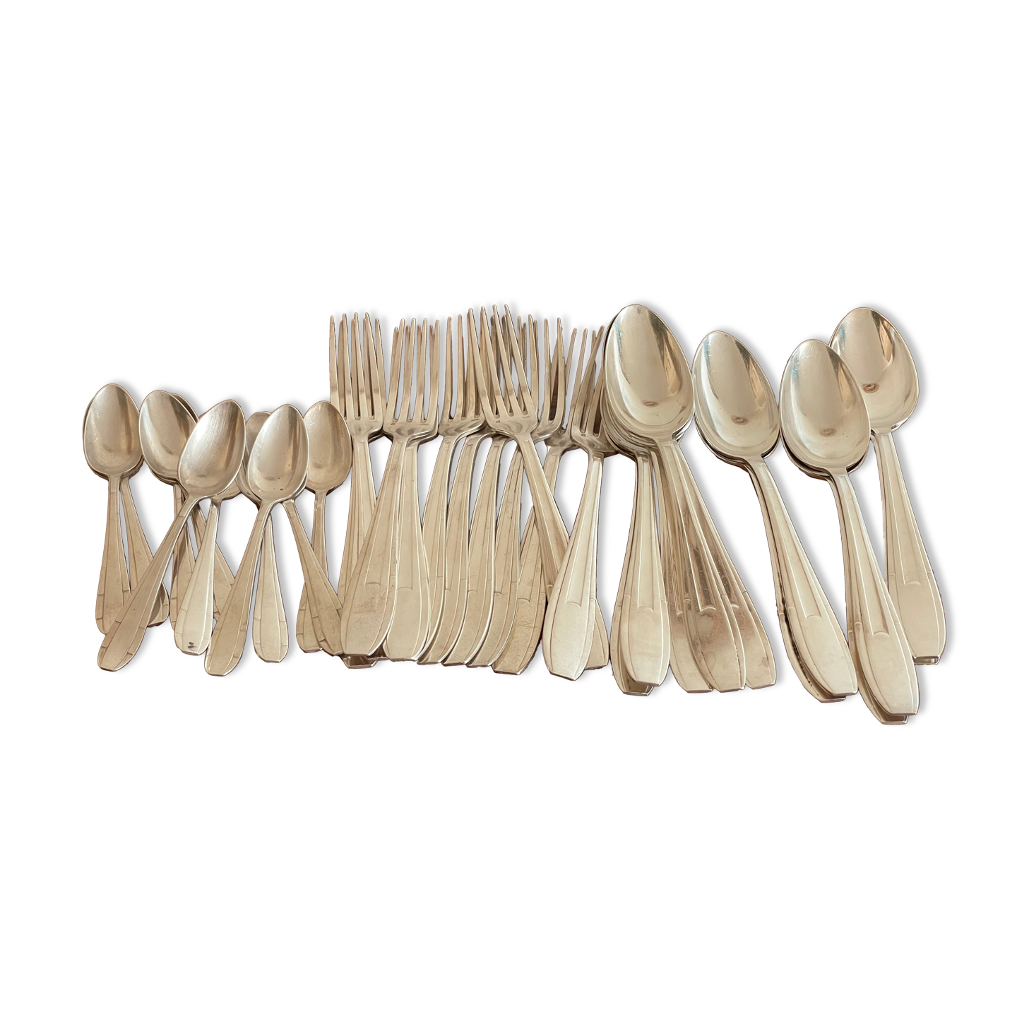 32 silver metal goldsmith table cutlery