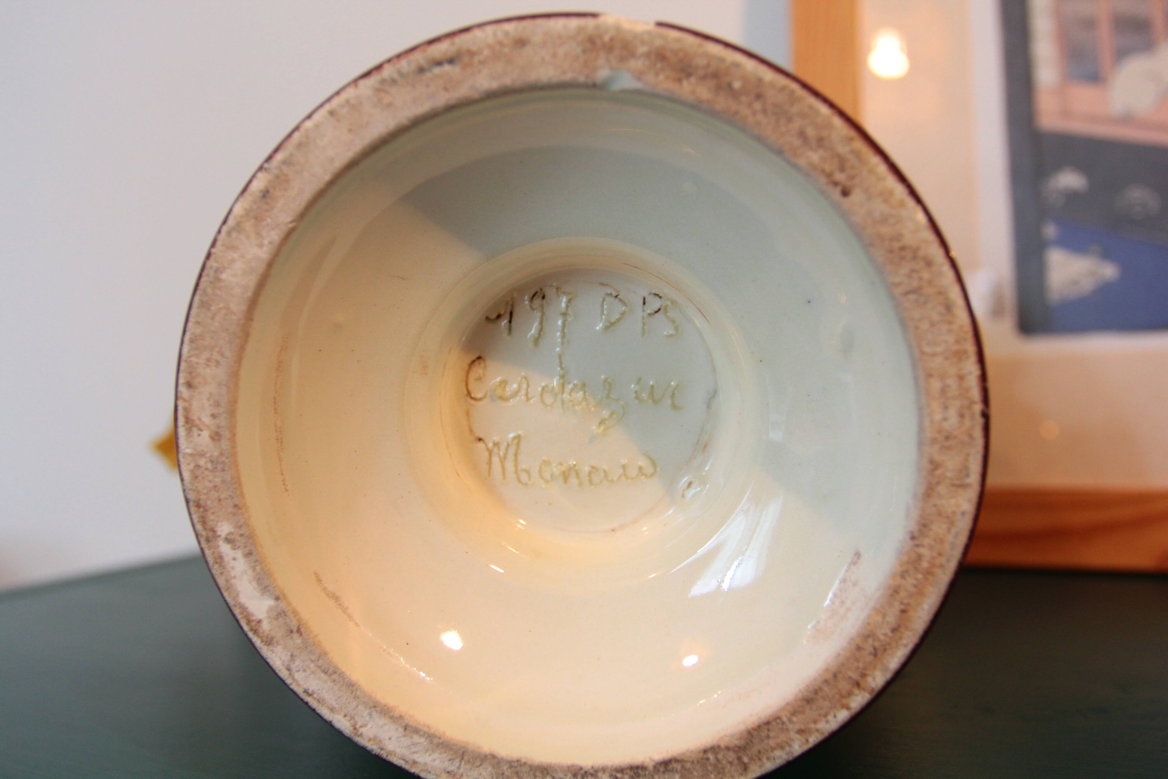 Large baluster vase with fish | Cerdazur (c. 1950-60)