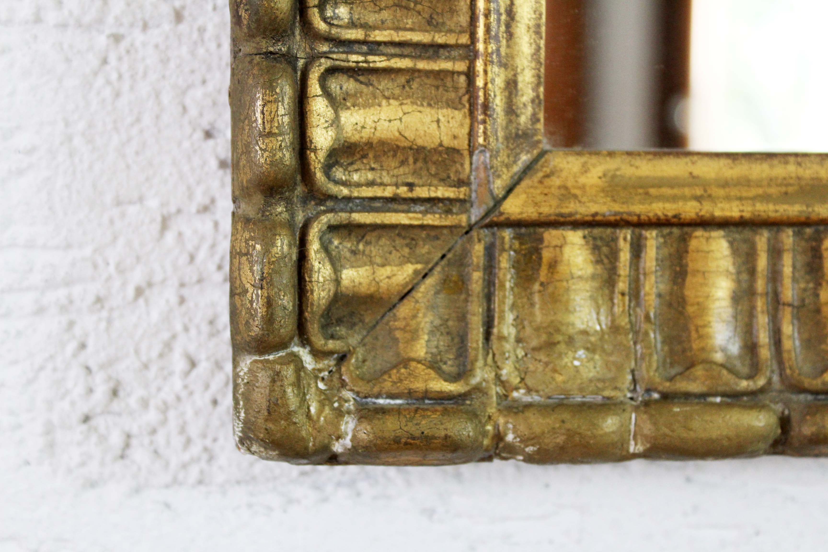 Mirror golden old stucco 61x72cm