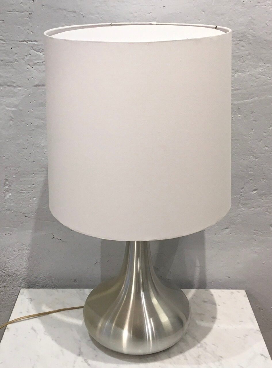 Jo Hammerborg's "Orient" brushed aluminium lamps for Fog & Morup, Denmark 1968