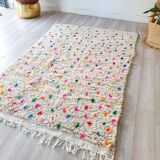 Large Berber rug made of natural wool, traditionally handwoven, 2/3 m.