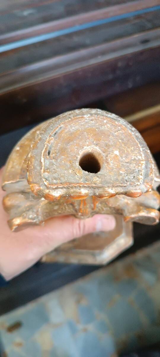 An antique pair of Louis XIV style paddle holders.