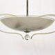 Brass and Curved Glass Ceiling Light from ESC Zukov, 1940s