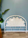 White rattan headboard, 1970s