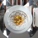 Mazzega chandelier in murano glass, chrome and wood, 1970's