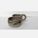 Servant condiments signed ATCH Thierry and Chantal Robert in Sandstone of Loir Poncé